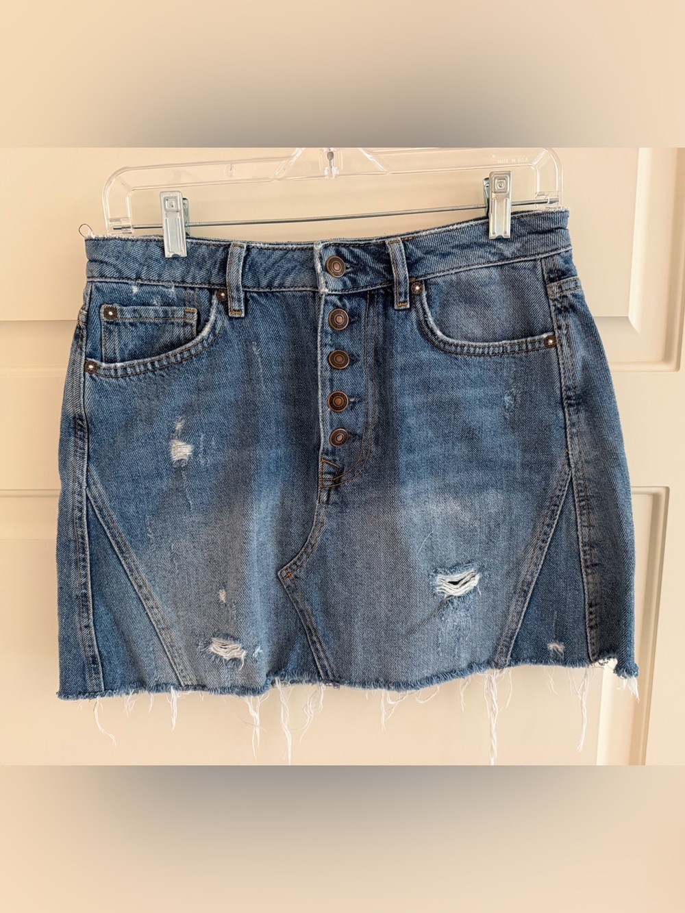 Free People Denim Mini Skirt